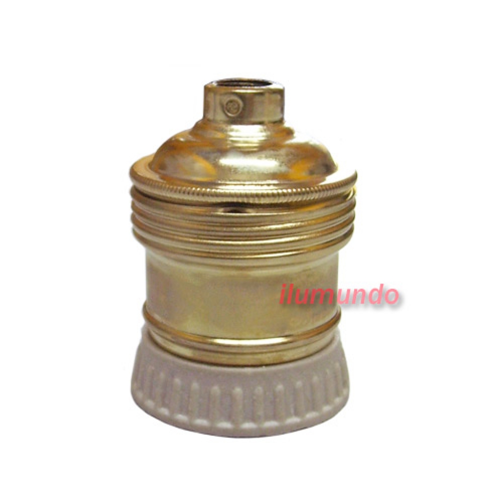 Portalámpara E27 bronceado cerrado