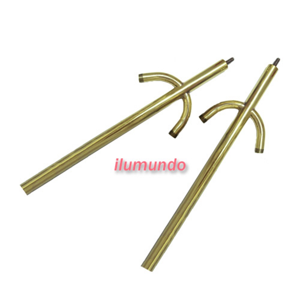 Lira 20 cm c/ reduccion bronce 2 luces