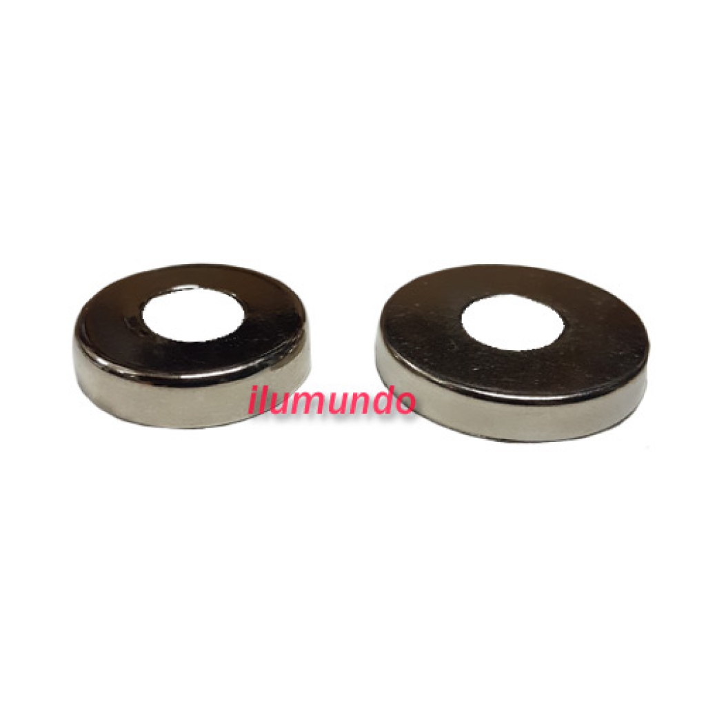 Chapa plana 19mm niquel